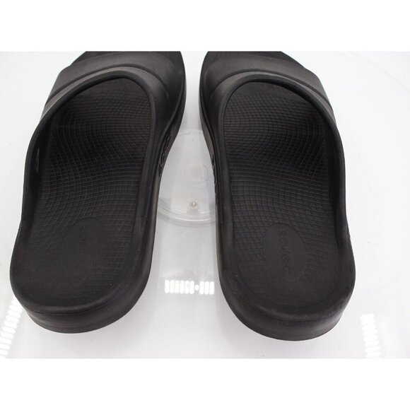 Oofos Men\'s OOahh Sandal Size 11 Recovery Sport Slide Stress Relief Black Rubber main image 10